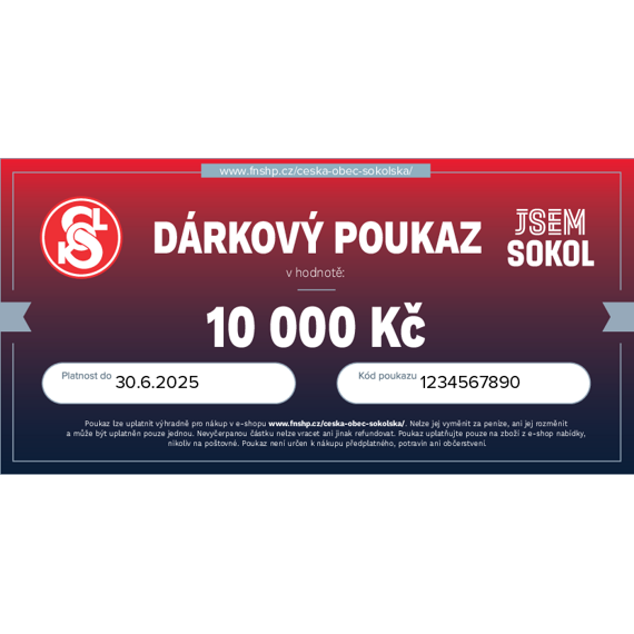 Poukaz Sokol 10000 Kč 2024/2025