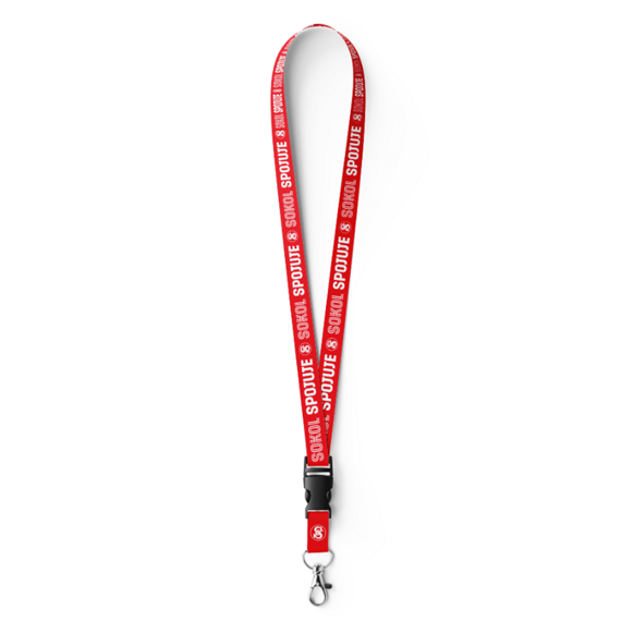 Lanyard Sokol spojuje červený